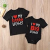 1PC Matching T Shirts Sibling Sisters Brother T-shirt I Love My Big Sister Family Clothing Kids Boys Clothes Baby Bodysuits 2
