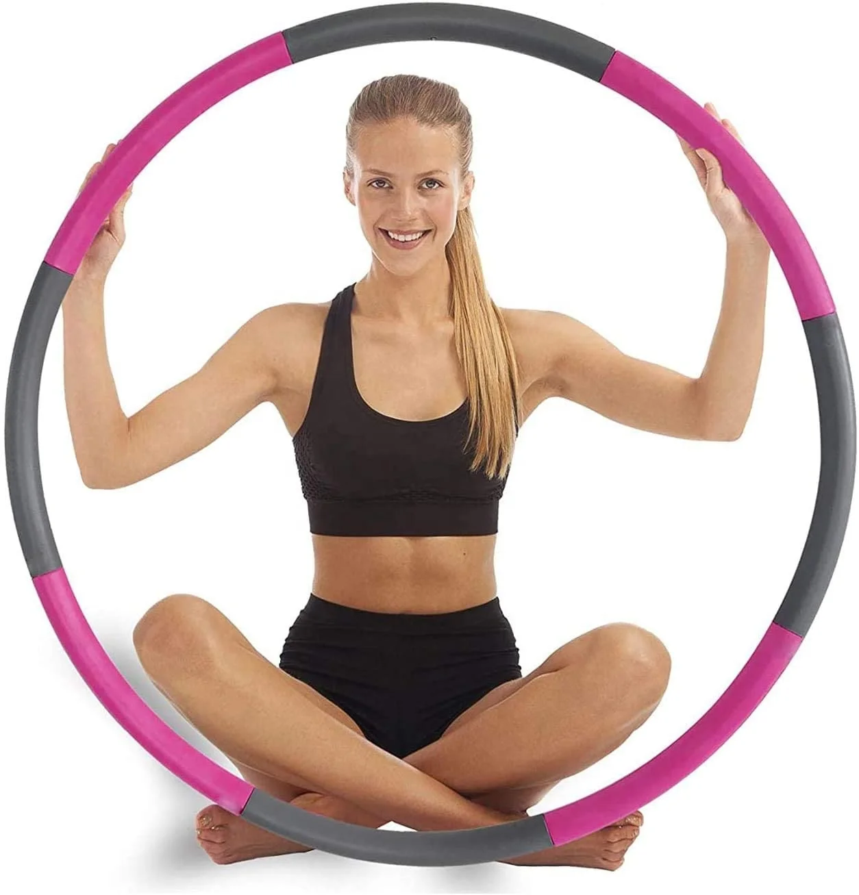 Weight Loss Adjustable Exercise Hula Ring Weighted Fitness Hula Loop Hoops for Adults