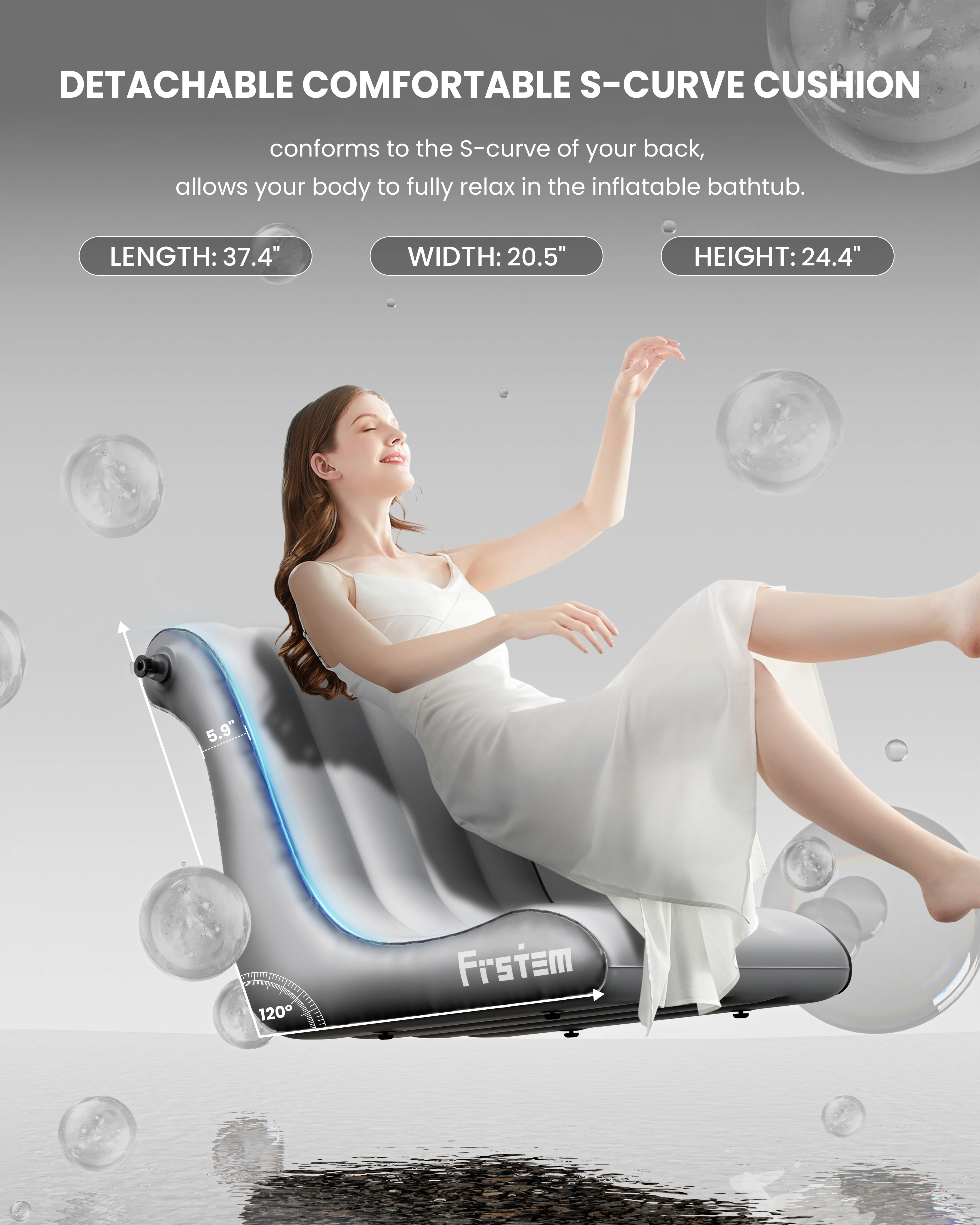 Inflatable Bath Tub for Adults, 64" Collapsible Ice Bath Tub for Athletes, Portable Foldable with Wireless Electric Air Pump