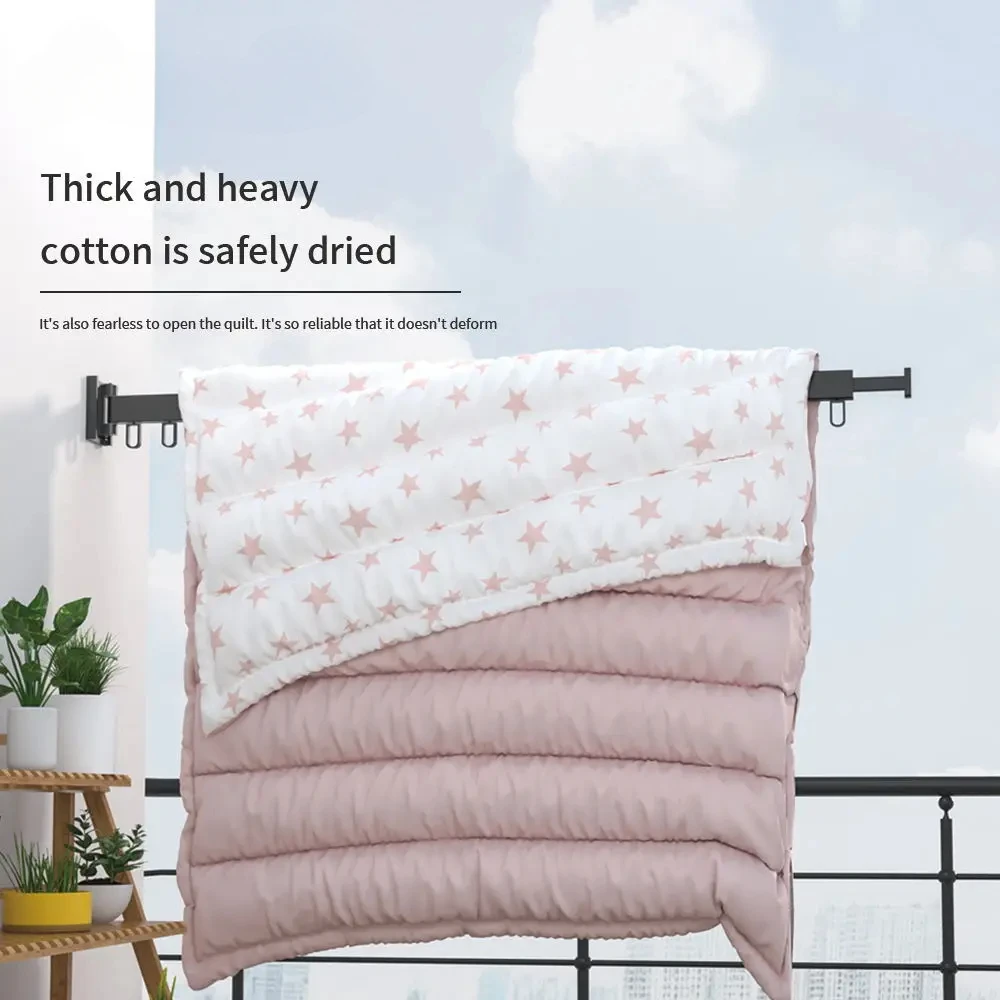 Folding Clothes Hanger Retractable Cloth Drying Rack Indoor&Outdoor Space Aluminum Household Clothes Organization WB3027 6