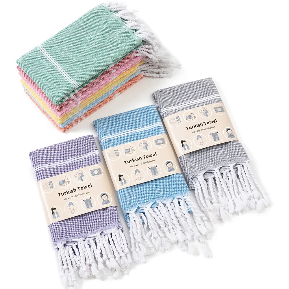 Premium Turkish Cotton Towels - Soft and Luxurious Bath, Hand, and Face Towel Set