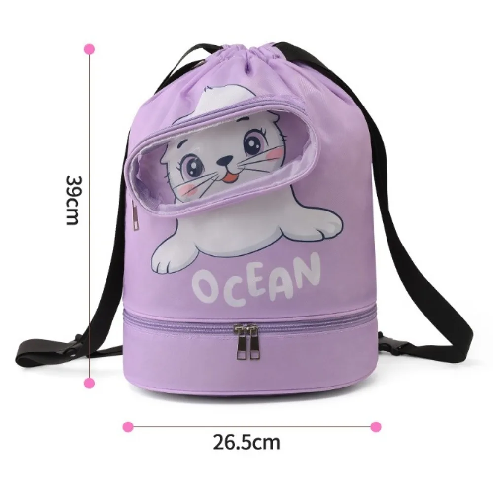 Cartoon Swimming Bag Girls Waterproof Storage Shoulder Packs Children's Backpack Wet Dry Separation for Boys