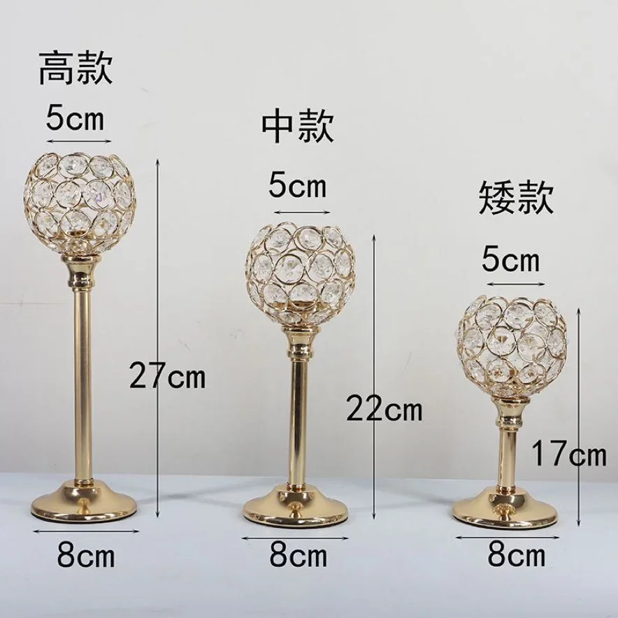 Crystal Candle Holder Modern Tealight Candlestick Home Christmas Party Wedding Dinning Table Decoration