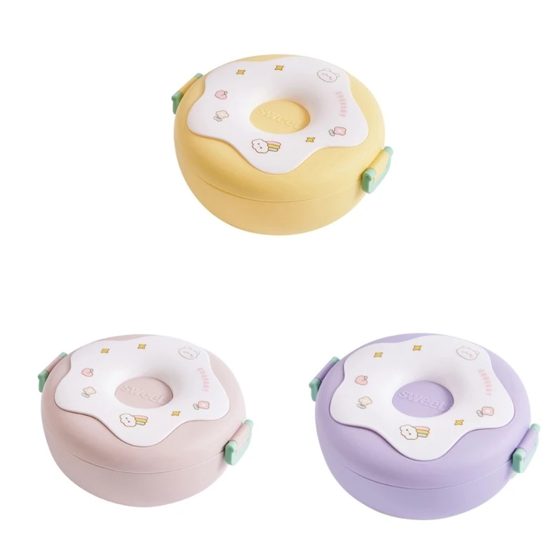 

448B Large-Capacity Compartment Supplementary Food Box with Cover Portable Student Lunch Box Lovely Lunch Box for Girls Boys