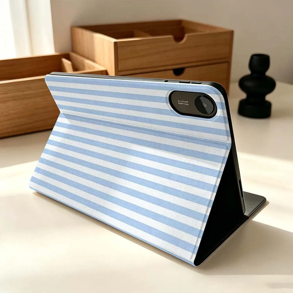 Cute Line Circle Art Vertical Gift Foldable Tablet Case