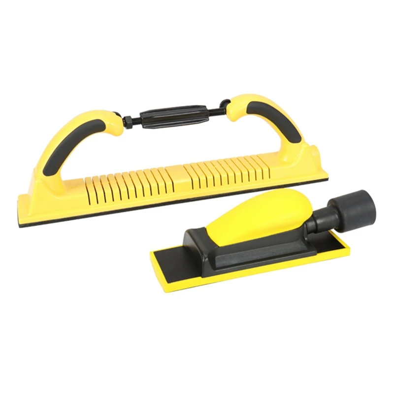 

Dry Grinding Hand Push Board Car Putty Ash Hand Planer Rectangular Vacuum Arc Sandpaper Grinding Ash Board New Yellow Plastic A