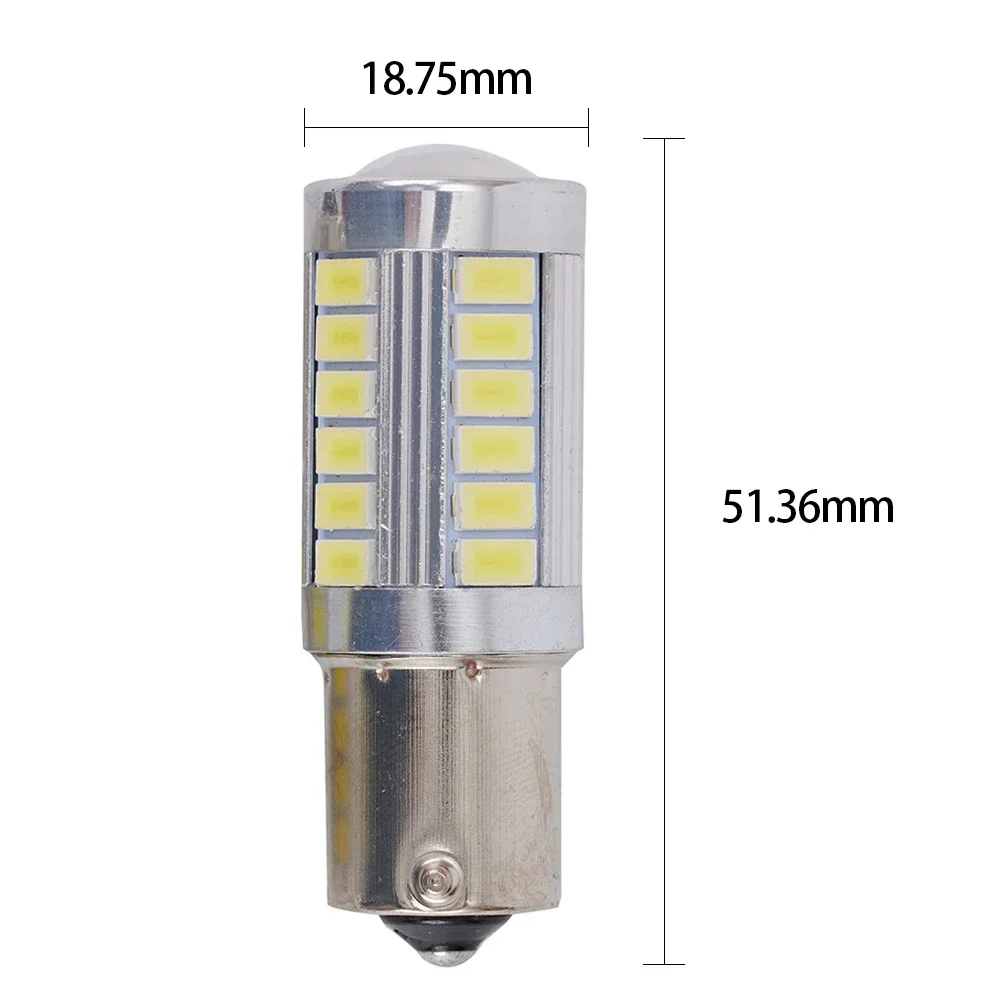 LED Lights 2Pcs 6500K Reversing BA15S P21W 1156 Socket Tail Bulb Reverse Lamp Daytime Running Signal 33-SMD 5630 12V