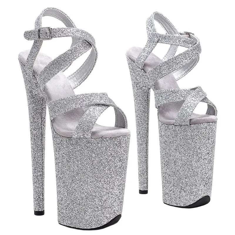 

LAIJIANJINXIA New Sexy Stiletto Sandals Platform Women Shoes Sexy Dance Shoes 23 CM High Heels Sandals Pole Dancing Shoes 013