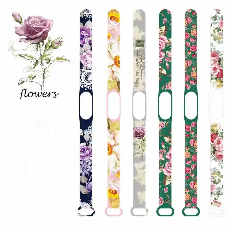 Floral Silicone Watch Band Replacement Strap - Stylish and Durable Bracelet