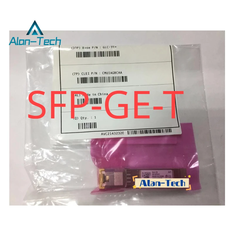 

SFP-GE-T Original Factory 10/100/1000BASE-T SFP TO Copper RJ-45 SGMII Transceiver Module