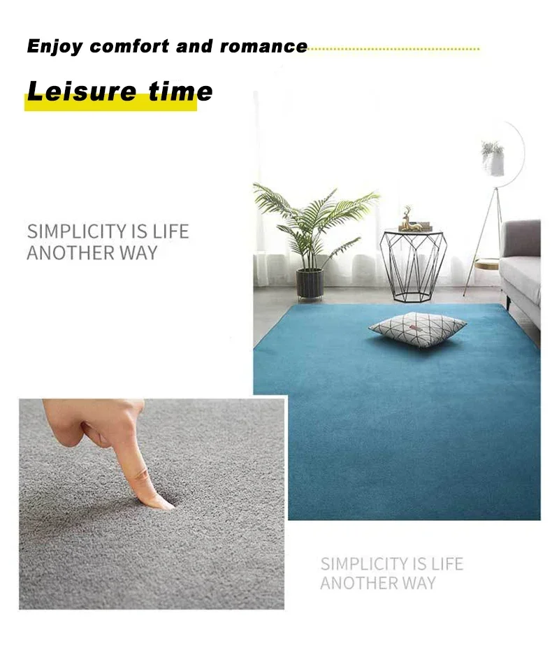 VIKAMA السجاد غرفة نوم السرير البساط غرفة المعيشة...