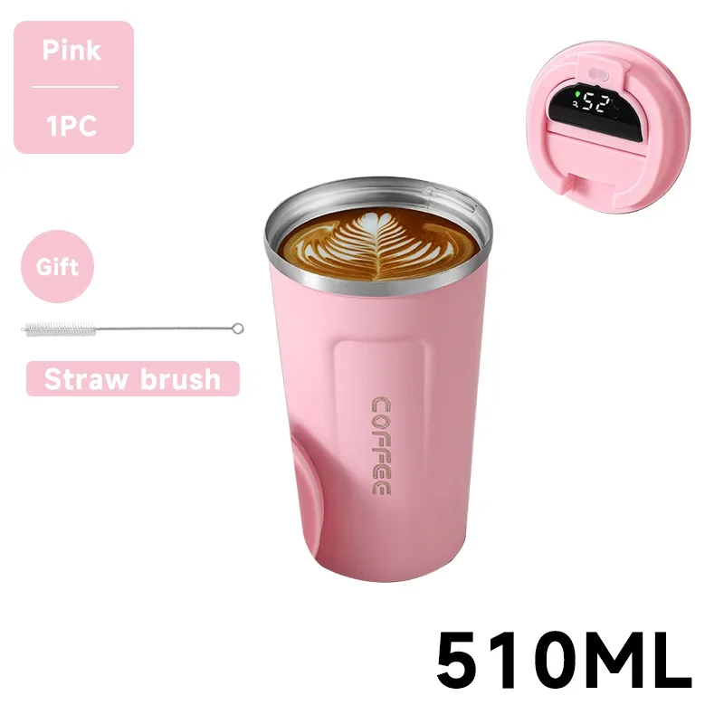 thumbnail image 1 of 304 Stainless Steel Coffee Cup Mug With Lid Insulated Coffee Mug Double Wall Coffee Tumbler With Handle Heat-resistant Drinkware, 1 of 5