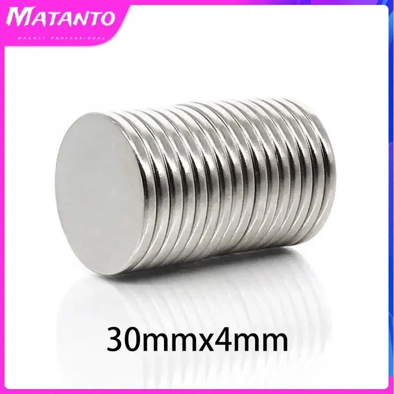 2/5/10/20PCS 30x4mm Round Search Magnet  30mm X 4mm Rare Earth Neodymium Magnet Dics N35 Permanent Magnet Srtong 30*4 mm