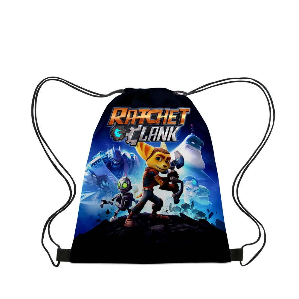 Ratchet & Clank Game 2023 Nuove Borse Borsa Con Coulisse In Tela Di Stoffa Donna Uomo Borse Per Il Tempo Libero