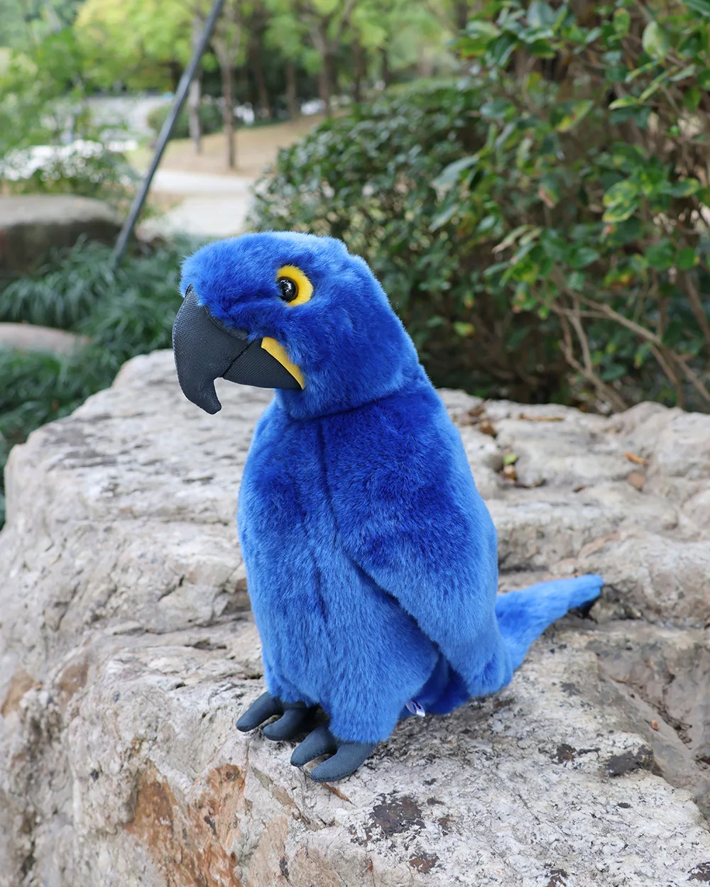 32cm High Soft Hyacinth Macaw Birds Plush Toy Realistic Blue Macaw