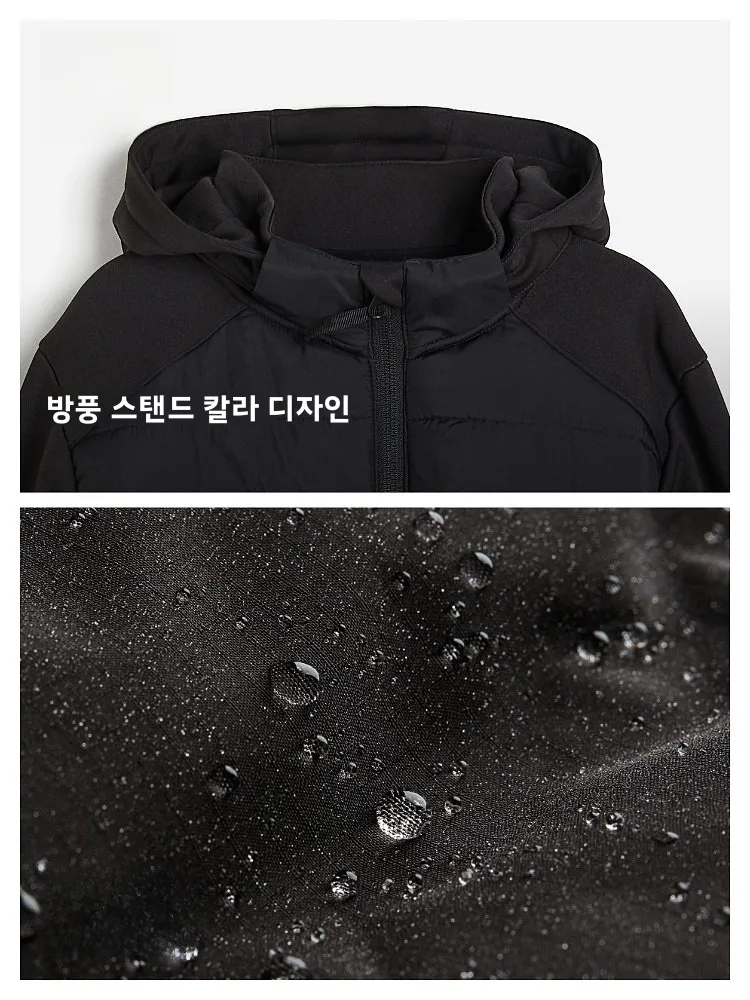 H&M 아동용 겨울 코튼 패딩 스탠드 칼라 스포츠 재킷 (남아용) 75 키즈 액티브웨어 캐주얼 패션