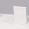 1/2pcs Clear Acrylic Bookends, Durable Transparent Bookshelf Partition Plates, for Office, School, and Home Organization 6