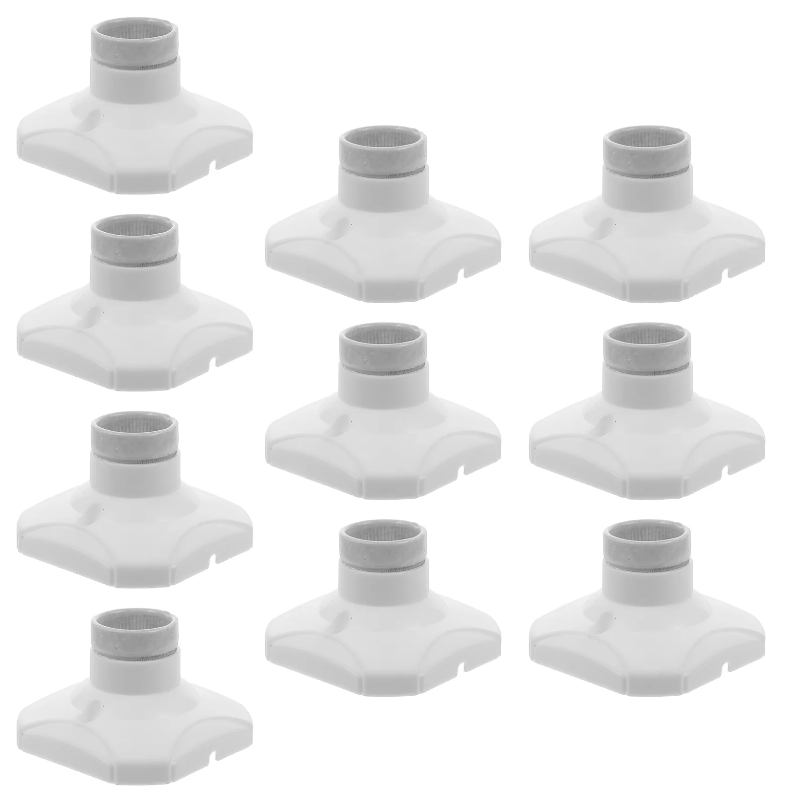 

10 Pcs Ceramic Lamp Holder Light Bulb Base Socket Repair Holders Parts Screw Wall Sockets