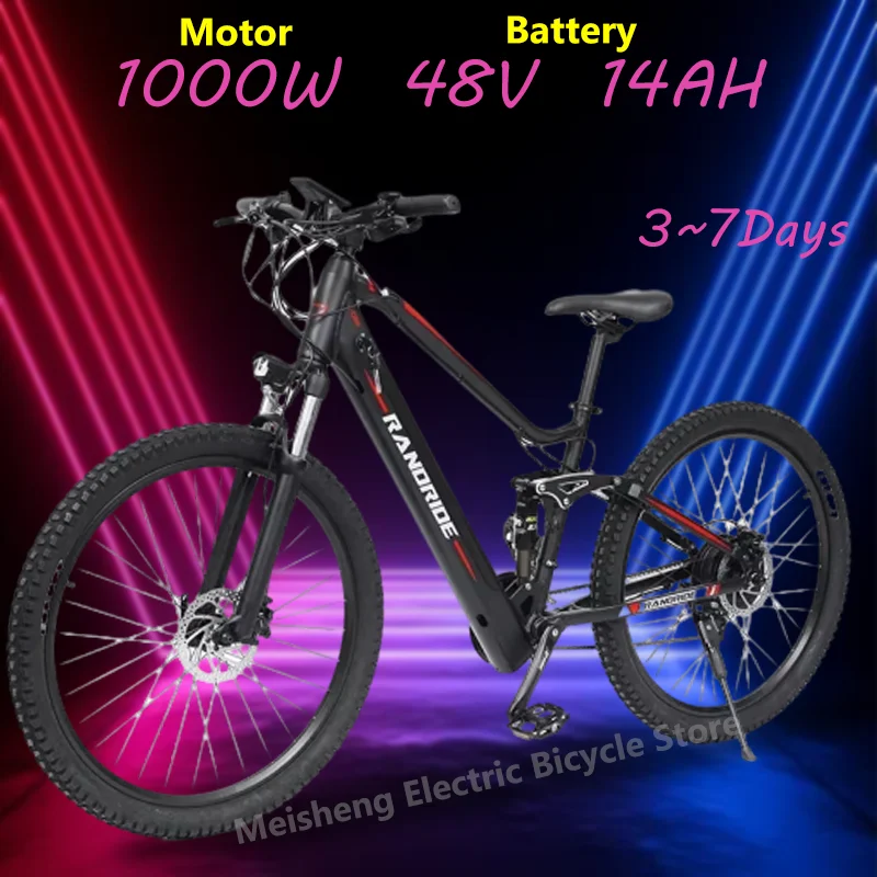 Electric Bicycle YS90 1000W motor 48V 13.6ah battery adult E-Bike 27.5 inch tire Hydraulic Break mountain off-road Electric Bike