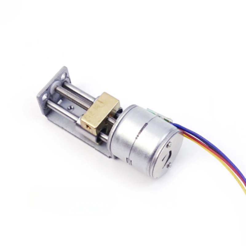 Micro Linear Stepping Motor Atuador Linear Slider de Parafuso Posição Porca de Cobre Curso de 22 mm Fases Fios dc 12v 20 mm