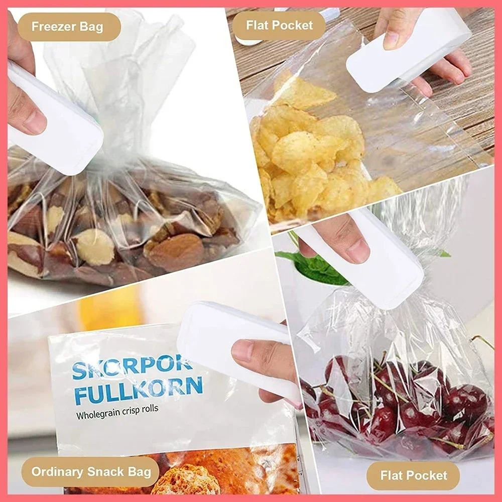 Mini heat bag sealing machine package sealer bags thermal plastic food bag closure portable food packaging heat
