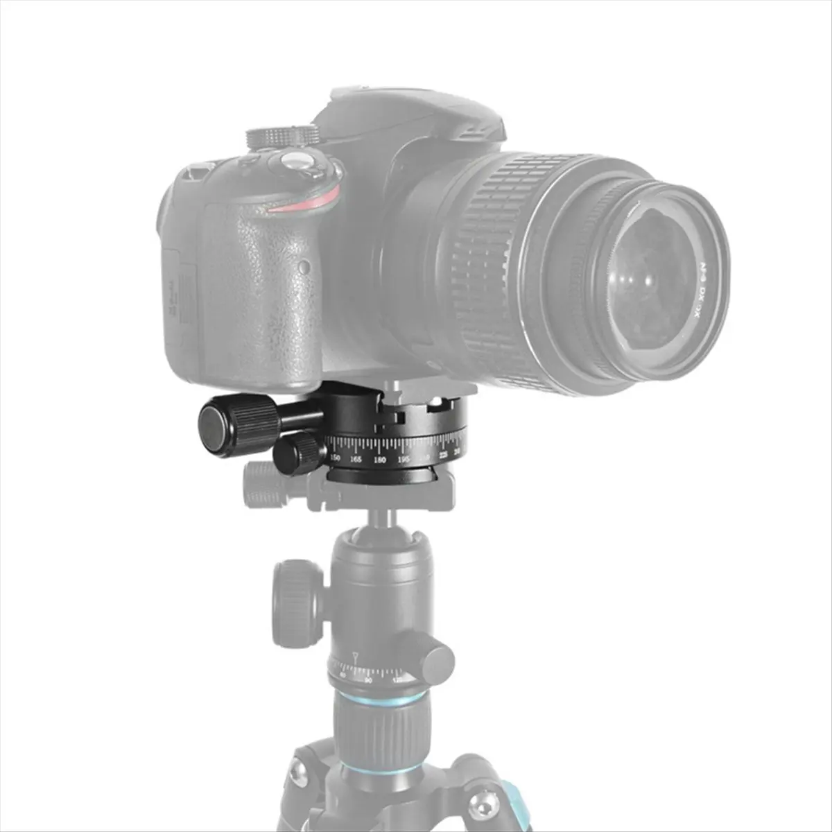 N05R 360 ° 파노라마 사진 액세서리 DSLR 카메라 삼각대 헤드 마운트 (아카 스위스 퀵 릴리즈 플레이트 어댑터 클램프용)