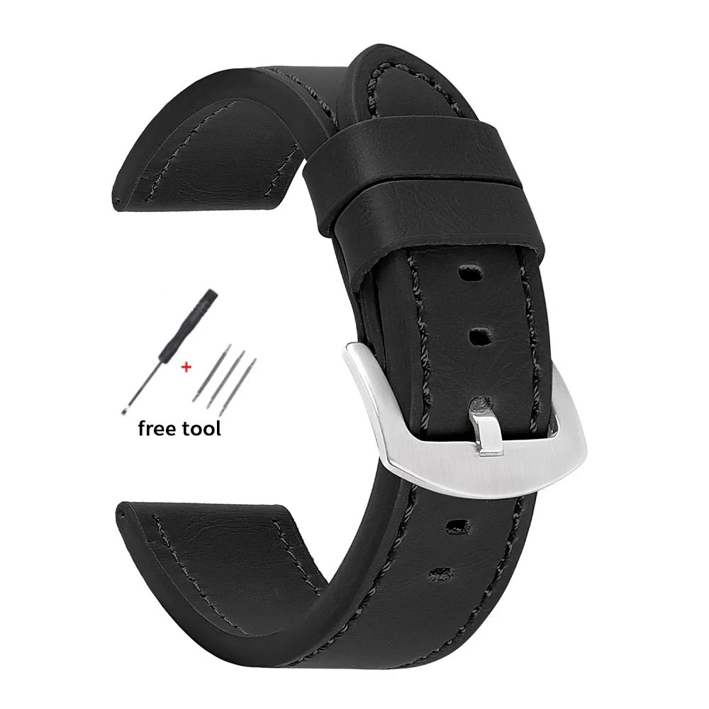 ตัวเลือกสินค้า สายนาฬิกาวินเทจหนังแท้ สำหรับ Seiko และ Huawei GT2/GT3