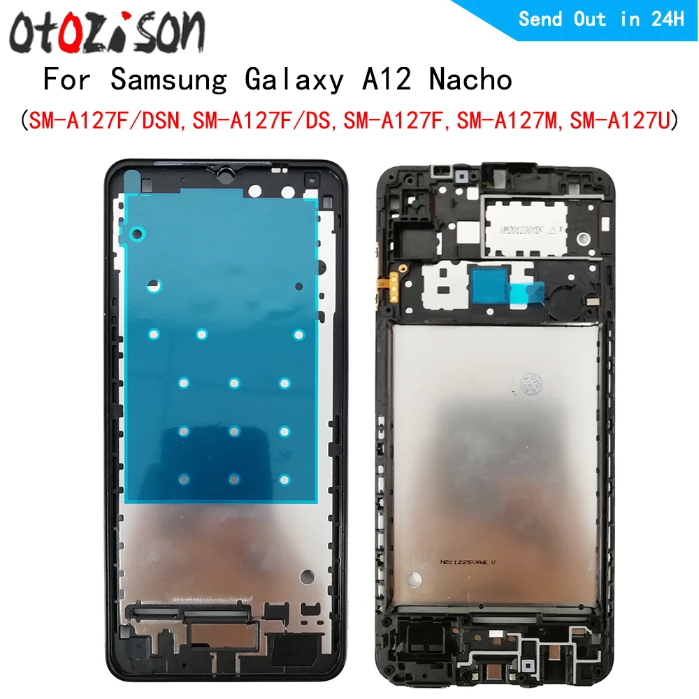 

Корпус средняя рамка ЖК-панель рамка для Samsung Galaxy A12 Nacho SM-A127F, SM-A127M, телефон средняя рамка