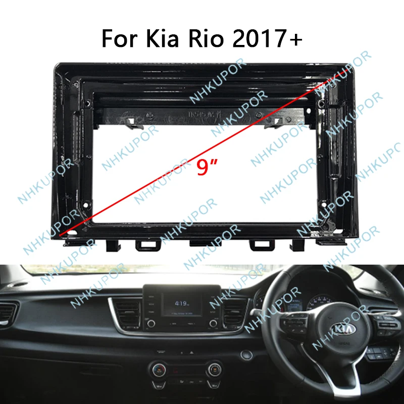 Kia Rio Rocker Panel Car Radio Install Dash Panel Fascia For KIA RIO Moring 2017+ Auto ...