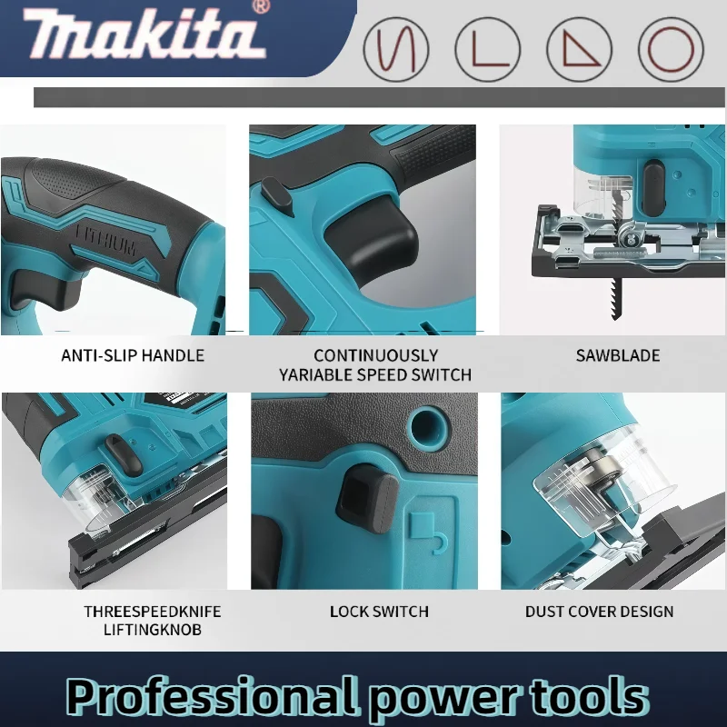 Makita DJV182Z 브러시리스 전기 왕복 절단기 충전식 다기능 목공 와이어 톱 도구