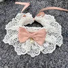 Lace Bowknot Pearl Collar Cat Dog Neckerchief Pet Cats Kitten Dog Puppy String Bib Necklace Necktie Neck Strap Scarf Accessories 3