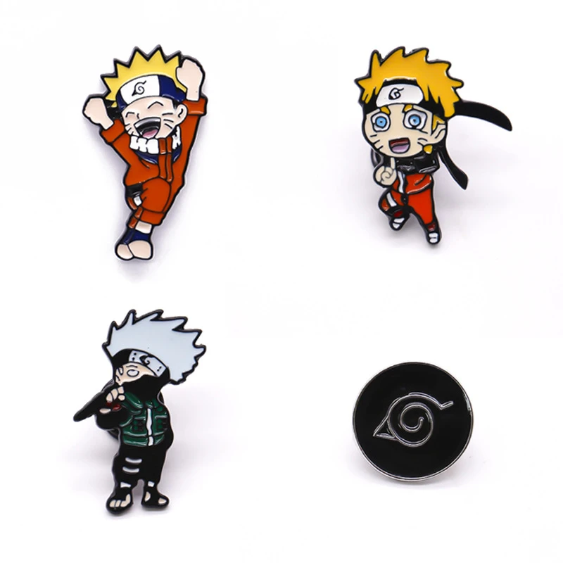 Comic Naruto esmalte pinos para mulheres, emblemas coletar, nuvens  vermelhas, Akatsuki, broche dos desenhos animados, mochila, jeans, jóias da  moda, presentes