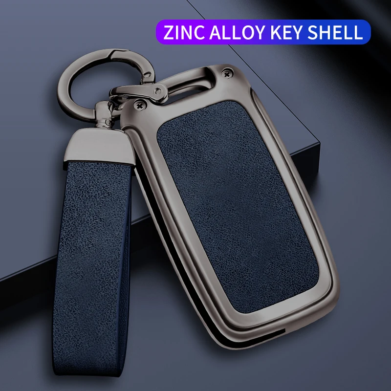 Key Case Cover Metal Leather Car Key For Volkswagen VW Polo Golf Passat Tiguan Beetle Caddy T5 Up Eos Skoda Octavia Seat Leon Altea