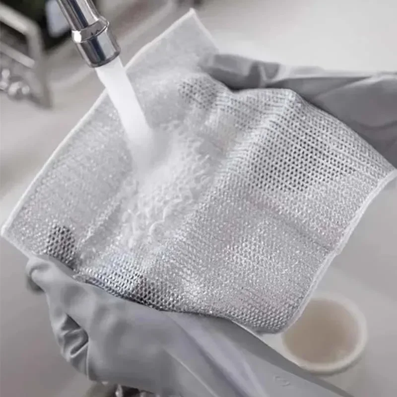 Silver Wire Cleaning Cloth Oil Free For Grids Kitchen Stove Dishwashing And Pot Washing Household Cleaning