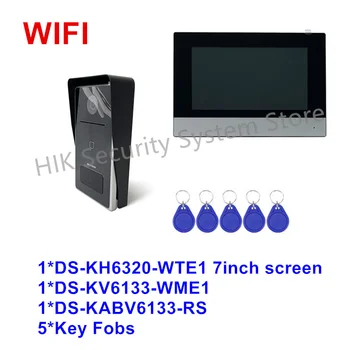 Hikvision WIFI IP Video Intercom System DS-KH8520-WTE1 DS-KH9310-WTE1 Indoor Monitor Screen Wireless Doorbell DS-KV6133-WME1 1