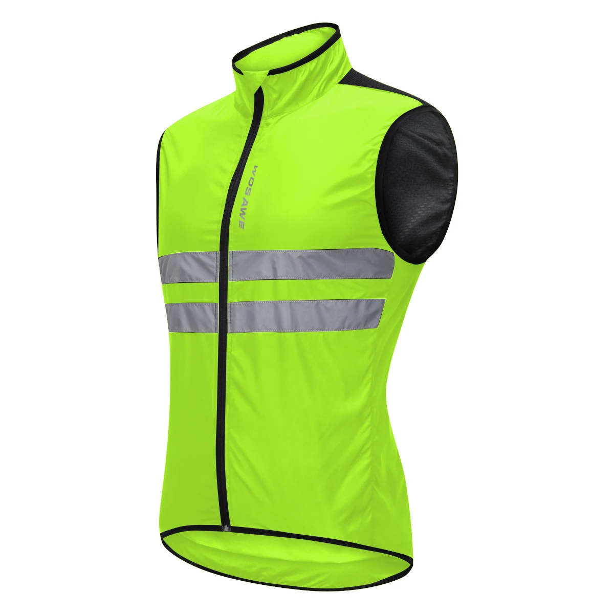 thumbnail image 1 of WOSAWE - Chaqueta cortavientos ultraligera para ciclismo, reflectante, para hombre, resistente al viento, para bicicleta de montaña, para correr, 1 of 5