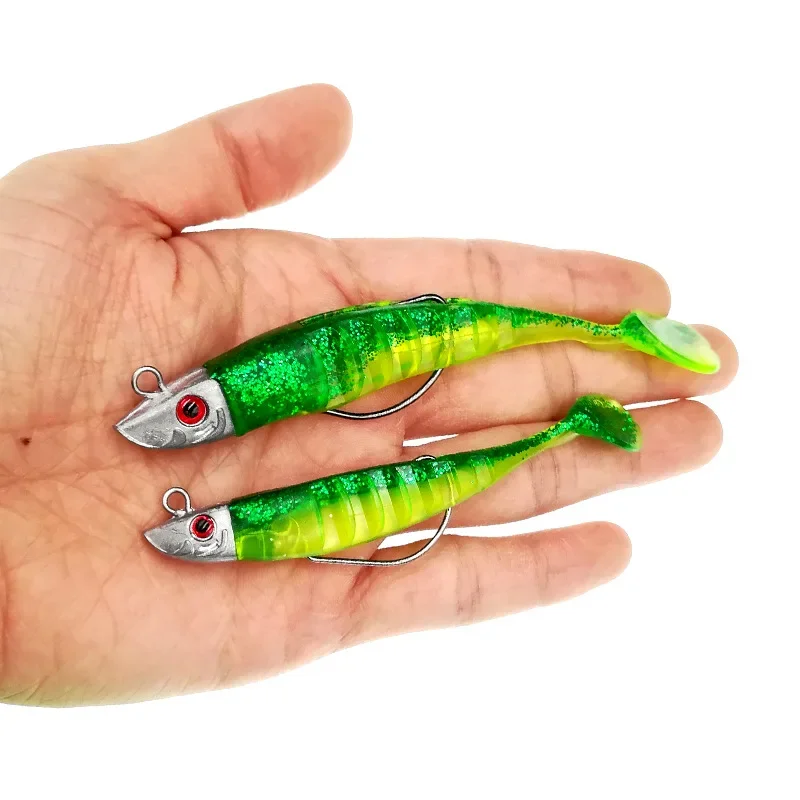 Jigging Soft Bait 10cm15g et 13cm26g - leurres souples jig pour pêche en mer et pike swimbait