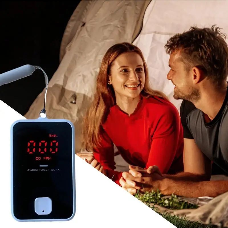 Carbon Monoxide Detectors Portable Co Detector With Intelligent Sound And Light Alarm Enhanced Co Monitor Alarm For Camping