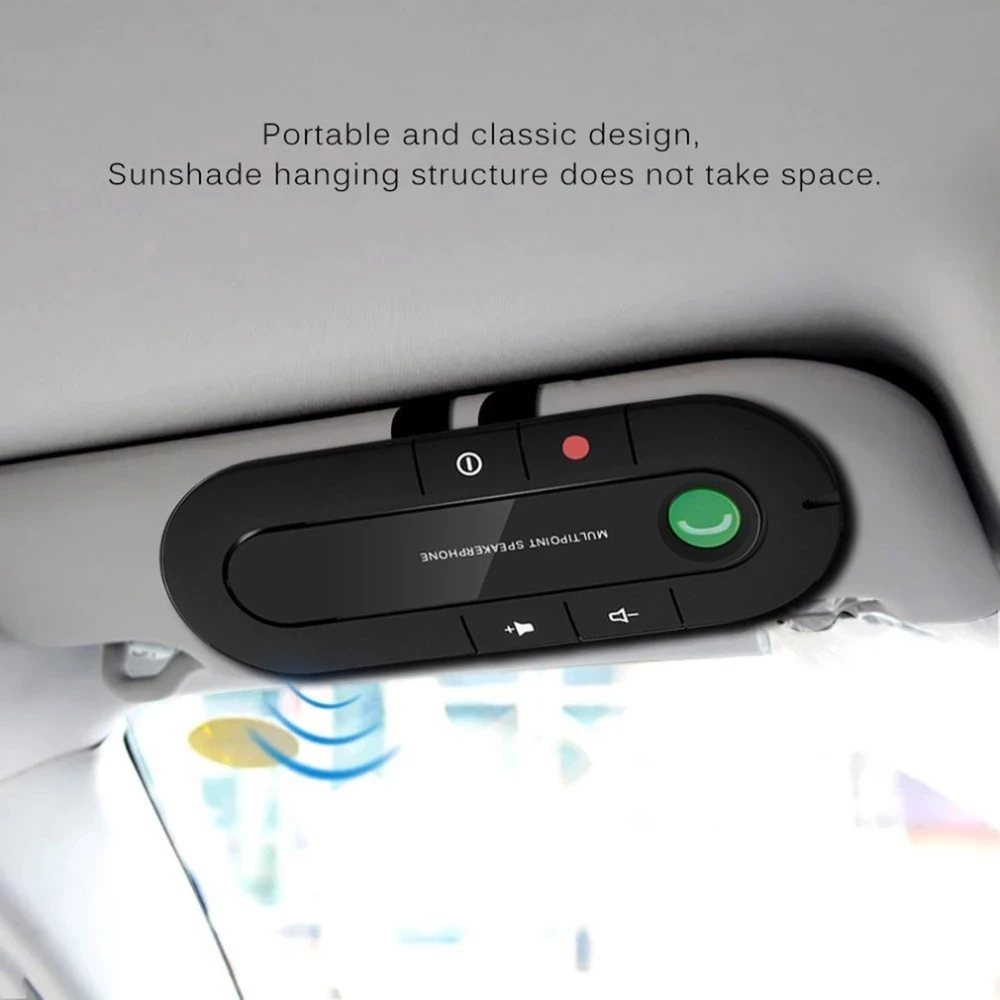 Hoparlör 4.1 + EDR kablosuz Bluetooth uyumlu Handsfree araç kiti MP3 müzik çalar USB güç ses alıcısı güneşlik klip