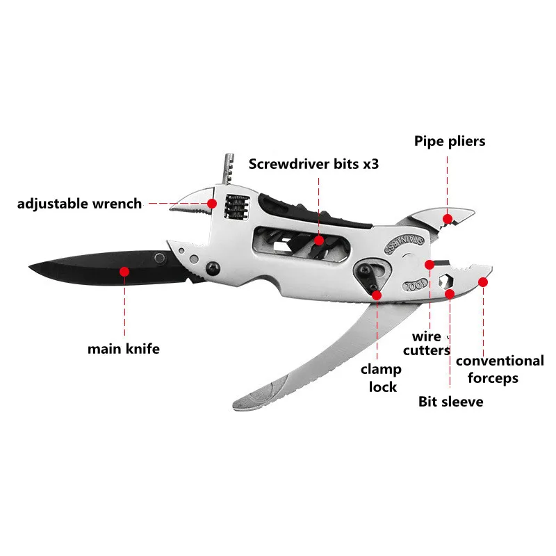 Pocket Multi Tools Pliers Knife Screwdriver Kit