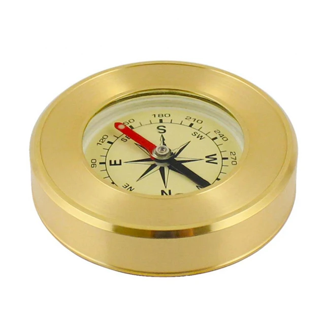 Hand-held Pocket Traveling Hiking Camping Navigation Brass Portable Compass  boussole kompas Camping Equipment походный инвентарь - AliExpress