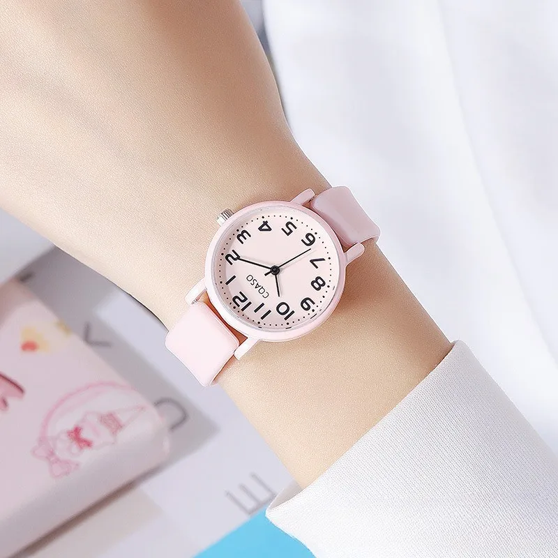 Retro Little Candy Women's Watch Student Silicone Tape Quartz Watch