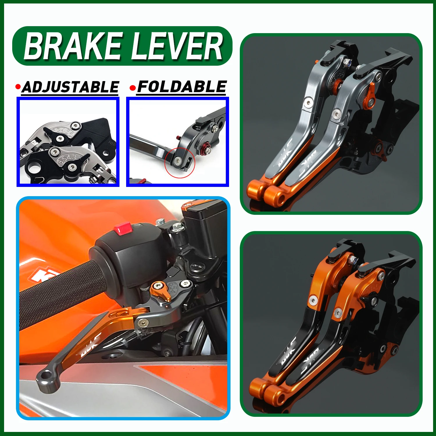 Palancas De Freno Y Embrague Plegables De Aluminio Para Yamaha Raptor 700 / YFM 700R (2008-2025), Anodizadas, CNC, Kit De 2 Piezas