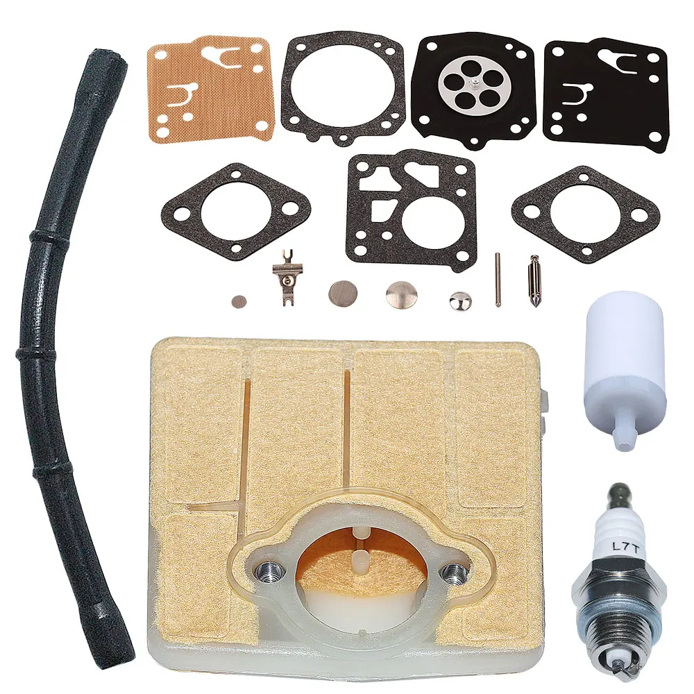 

Air Fuel Filter Line Spark Plug For Husqvarna 61 66 266 Carburetor Repair Rebuild Kit Chainsaw Spare Replacement Part