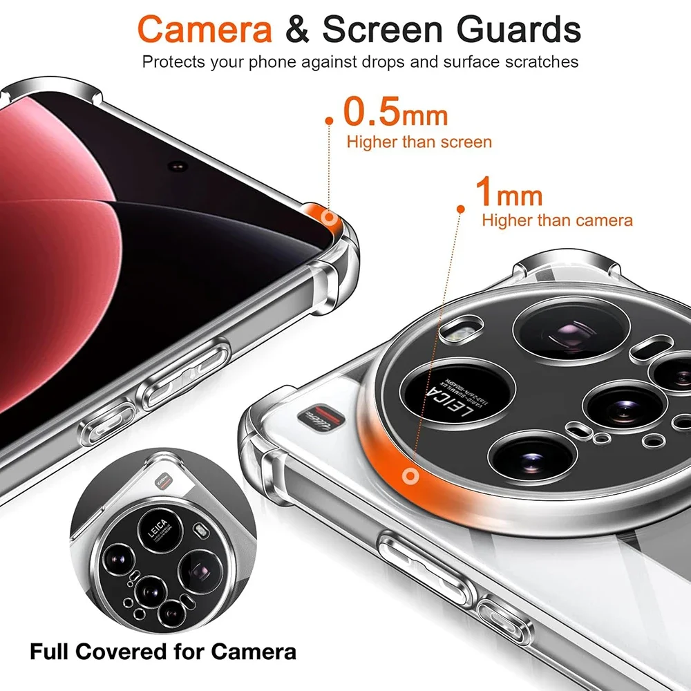 Silicone Soft Shockproof Clear Phone Case Cover