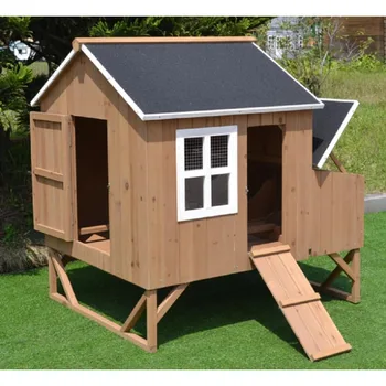Deluxe Large Wood Chicken Coop 1