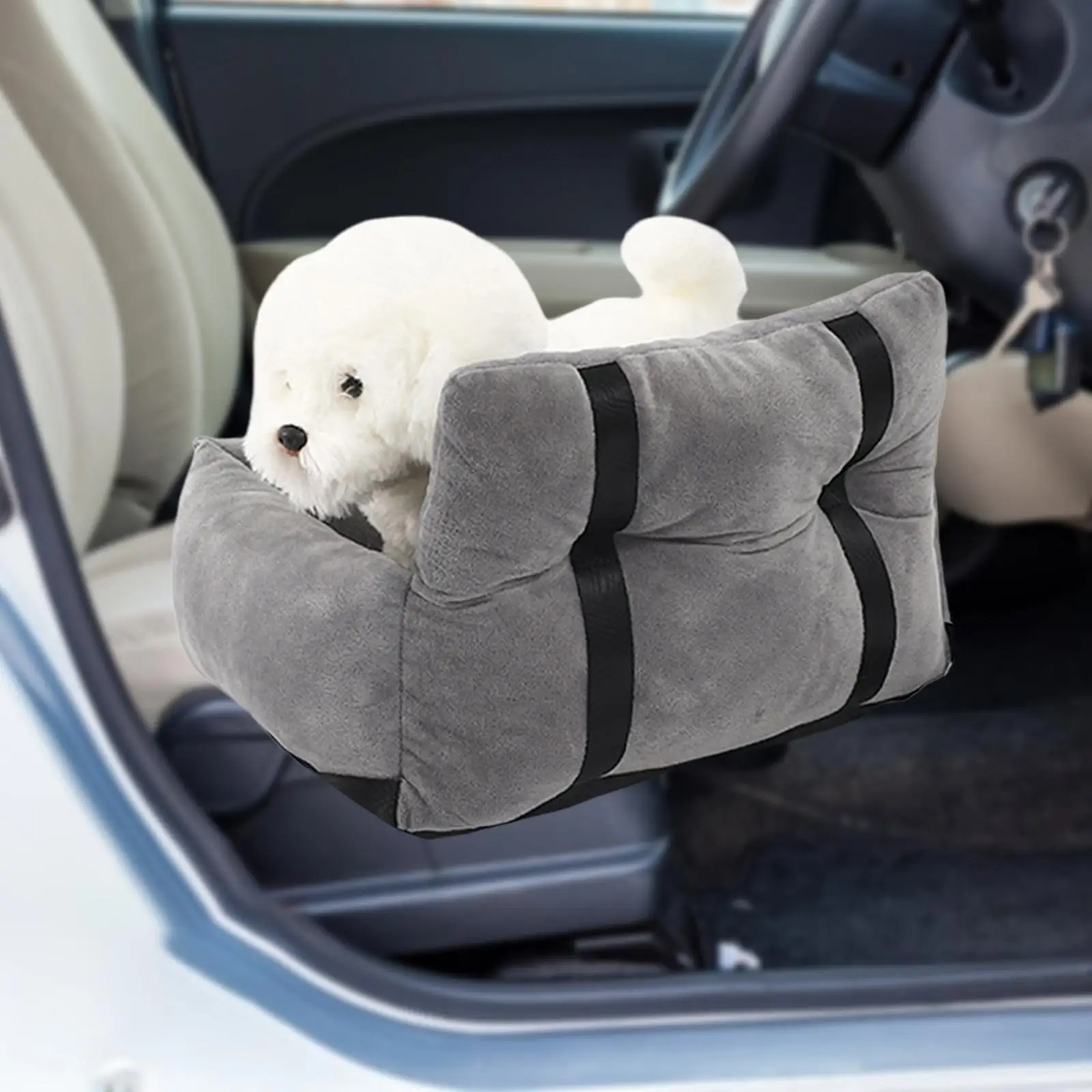 Dog Car SUV Seat Puppy Bed With Fixed Harness Portable Accessories Non-Slip