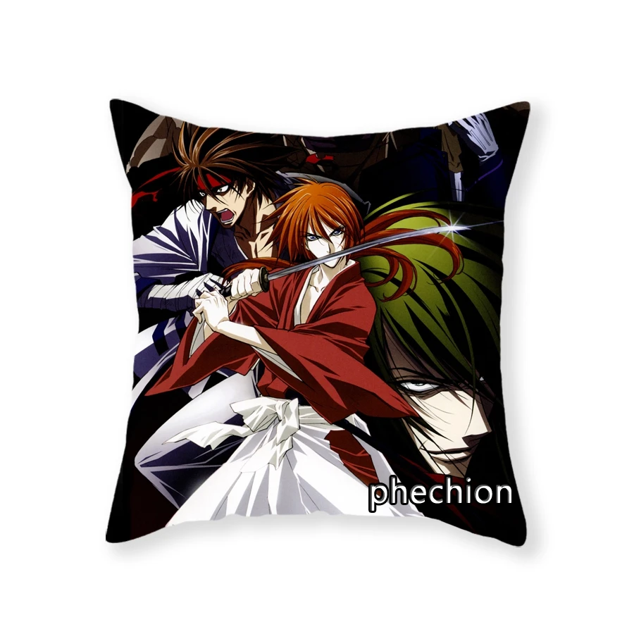

phechion Rurouni Kenshin 3D Printed Polyester Decorative Pillowcases Throw Pillow Cover Square Zipper Pillow Cases Fans Gift C60