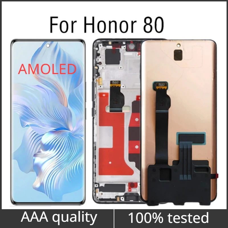 

6.67" AMOLED Screen For Huawei Honor 80 ANN-AN00 LCD Display Touch Screen Digitizer Assembly Parts