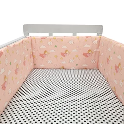 Nordic Stars Baby Bed Thick Bumper Cushion with Zipper Design, One-Piece Protector Pillow (FSXXN)